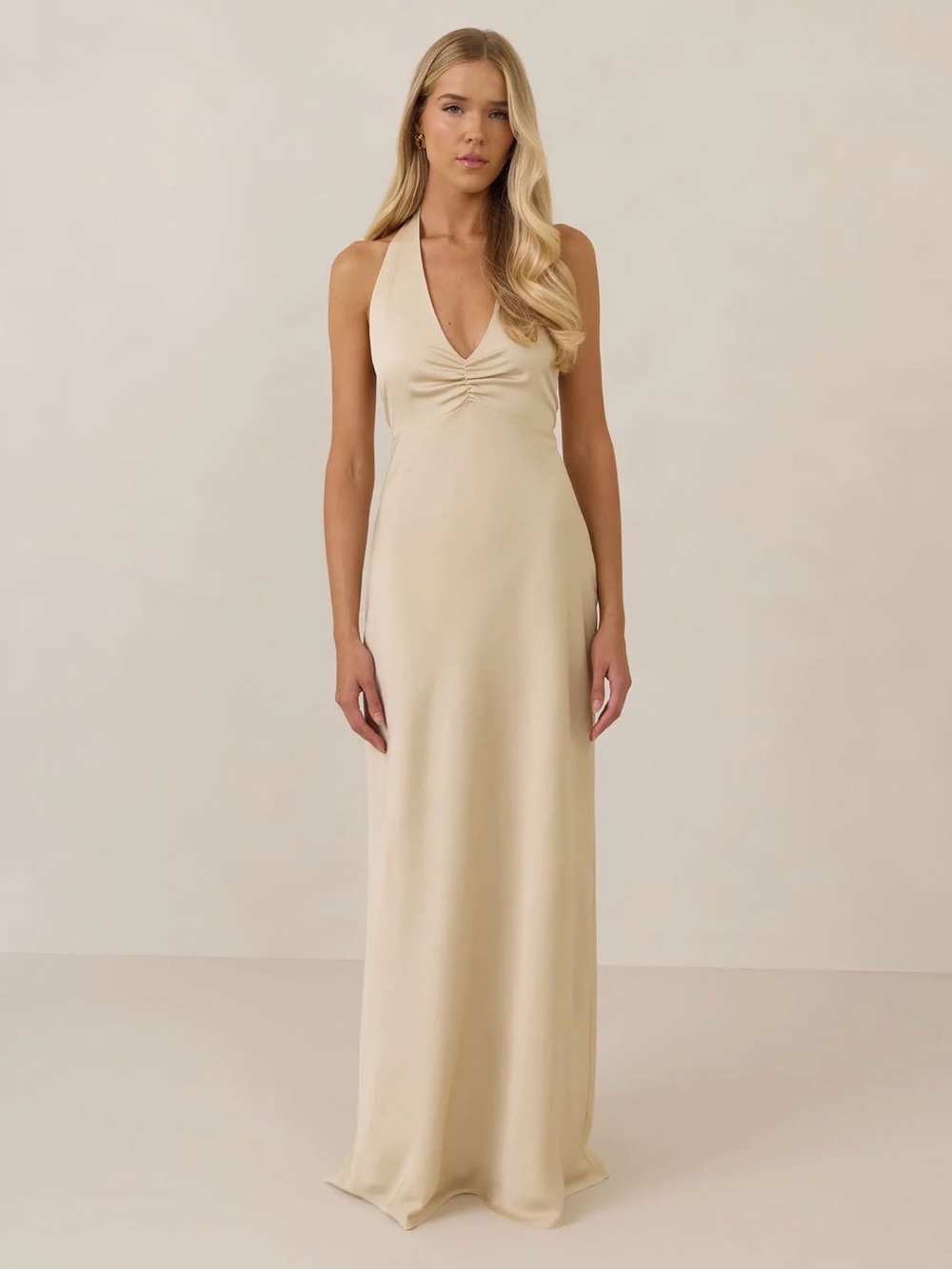 Park & Fifth Sabine Dress in Cream/Champagne